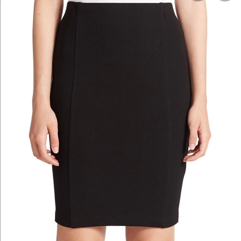 Vince Boucle seam black pencil skirt